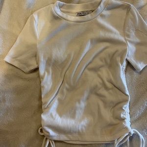 White zara cropped t-shirt